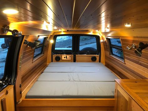 Brookfield Woodworking Chevy Camper Van, Campervan Build, Sprinter Camper Conversion, Hiace Camper, Van Layout, Chevy Express Van, Camper Van Interior, Cargo Van Conversion, Chevrolet Van