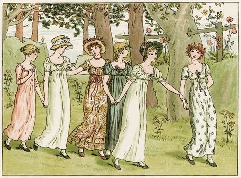 From Market by Kate Greenaway ~ Free Vintage Storybook Image Kate Greenaway, Birthday Book, Pre Raphaelite, Childrens Illustrations, Children's Book Illustration, Book Illustration, Vintage Illustration, Flower Art, Childrens Books