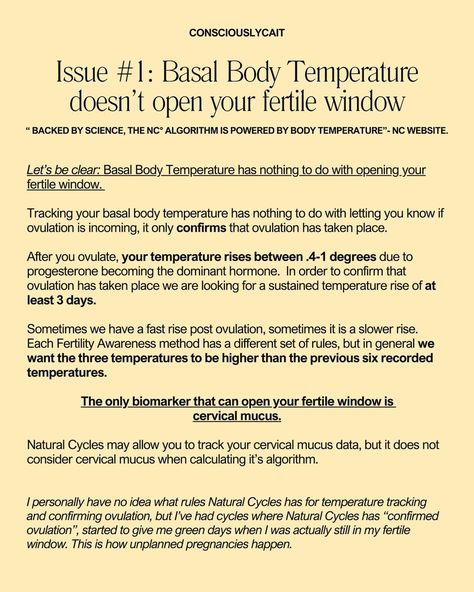 I get asked about Natural Cycles all the time & have heard enough unplanned NC babies that it is time to lay it all out for you. If you don’t want to be on birth control, I highly and I mean HIGHLY recommend learning a proper Fertility Awareness Method. If you aren’t practicing a method then you may not be using FAM in an effective pregnancy prevention/ pregnancy achieving type of way. The medical industry & the media may try to convince you that FAM is “too complicated” and it is “too har... Fam Birth Control, Fertility Awareness Method Chart, Natural Cycles Birth Control, Natural Contraception Methods, Cycle Tracking, Fertility Awareness Method, Basal Body Temperature, Natural Cycles, Contraception Methods