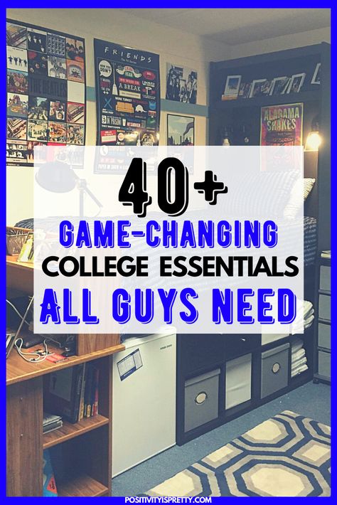 College Checklist Freshman Boy, Packing List For College Dorm Room, Dorm List For Boys, Collage Dorm Essentials, Dorm Room Essentials List For Guys, College Dorm Guys, College Gifts For Guys, Dorm Must Haves For Guys, Guys Dorm Room Ideas Colleges