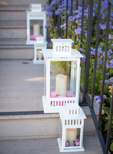 28 Smart And Easy IKEA Hacks For Your Wedding | HappyWedd.com Ikea Wedding Decor, Carondelet House, Ikea Wedding, Easy Ikea Hacks, Wedding Hacks, Lantern Centerpiece, Aisle Decorations, Wedding Extras, Wedding Decors