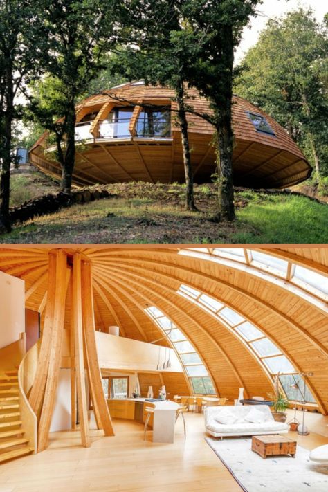 This 'DIY' Domed Eco-House Will Literally Make Your Head Spin Eco Friendly House Architecture, Circular Homes, Glamping Inspiration, Cob Homes, Monolithic Dome Homes, Concrete Mix Design, Circle House, Eco House Design, Yoga Shala