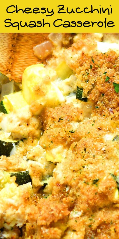 This Cheesy Zucchini Squash Casserole has all the classic ingredients of the old fashioned favorite. It's the perfect summer time crave you'll look forward to every year. Zucchini Squash Casserole Simple, Zucchini Squash Onion And Cheese Casserole, Cheesy Summer Squash Casserole, Squash Zucchini And Corn Casserole, Southern Living Zucchini Casserole, Best Zuchinni And Squash Recipe, Easy Cheesy Zucchini Casserole, Zucchini Squash Casserole Healthy, Bisquick Squash Casserole