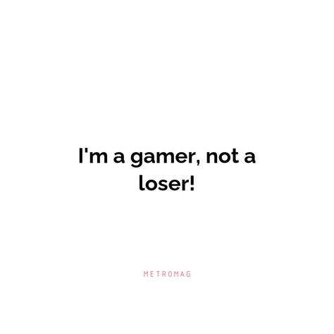 Instagram captions and quotes for gamers who want to showcase their passion. Find the perfect words to make your gaming posts stand out. See all quotes and captions on https://metromag.com/gaming-captions/ Gaming Captions, Gamer Quotes, Cute Captions, Good Insta Captions, Insta Captions, Game Quotes, Quotes For Instagram, Perfect Word, All Quotes