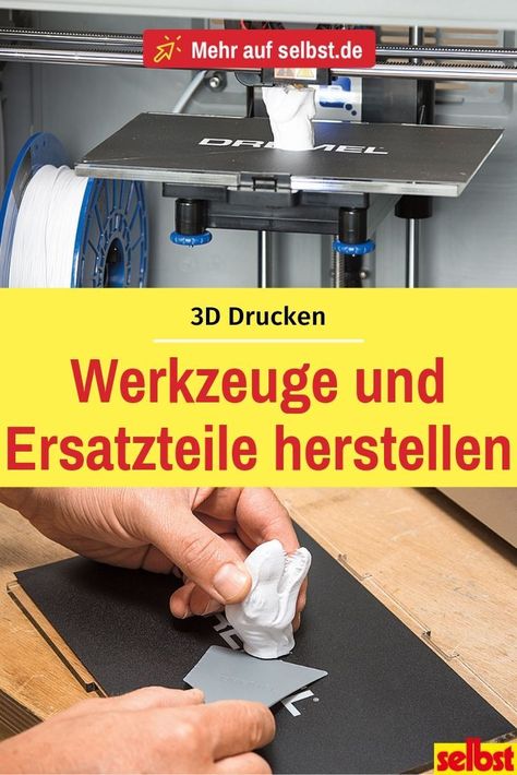 Statt Ersatzteile und Werkzeuge zu bestellen, kannst du sie auch selber in 3D drucken! – Praktisch! Wir erklären, was dabei zu beachten ist. #3ddrucken #3ddrucker #ersatzteile #werkzeuge #selberherstellen #selberbauen #3d-drucker #3d-drucken 3d Printing, 3d Modelle, In 3d, 3d Printer, 3d Printed, Printer, Blogger, Computer, Pins