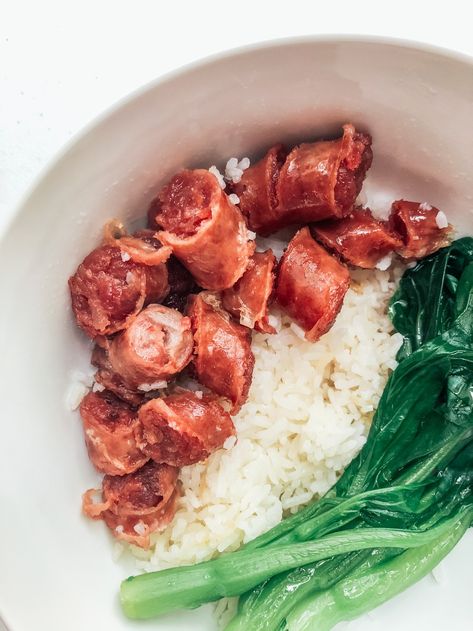 Chinese Sausage Rice Cooker, How To Cook Chinese Sausage, Chinese Sausage Recipes Dinners, Chinese Sausage Recipes, Recipes With Chinese Sausage, Lap Xuong, Rice Grits, Lap Cheong, Japanese Dumplings