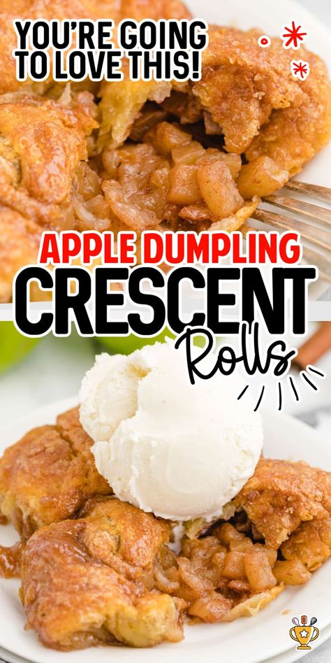 Apple Dumplings Made With Crescent Rolls, Apple Dumpling Crescent Rolls, Apple Dumplings Using Crescent Rolls, Croissant Apple Dumplings, Apples Crescent Rolls Dessert, Apple Dessert With Crescent Rolls, Whole Apple Dumplings, Easy Apple Dumplings With Crescent Rolls, Cresent Roll Apple Dumplings