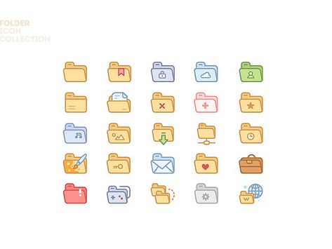 Folder Icon Set by Nikita Ryzhkov on Dribbble Free Folder Icons, Aesthetic Desktop Icon, Free Desktop Icons, Macbook Icon, Zicxa Photos, Folder Icons For Mac, Finance Accounting, Custom Folders, Desktop Themes