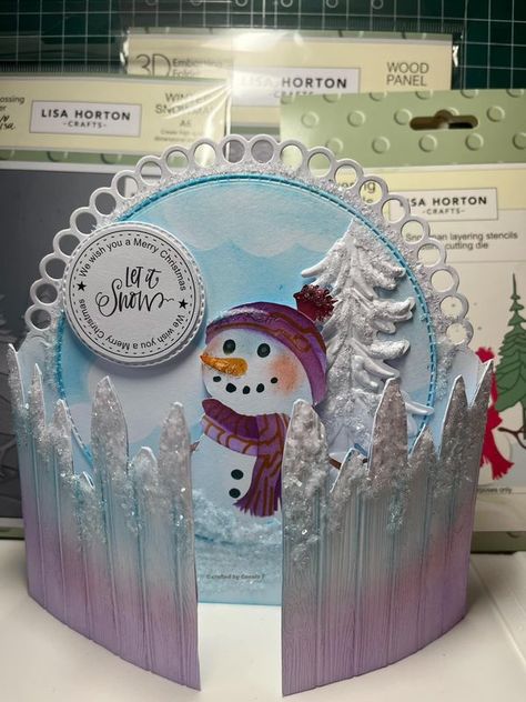 Crafting with Lisa Horton | Well folks I finally done it | Facebook Lisa Horton, Snowman Cards, Christmas Wishes, Wood Paneling, I Tried, Cards Handmade, Christmas Cards, Christmas