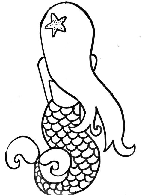 How To Draw A Mermaid - Step By Step Painting #mermaid Easy Mermaid Drawing, Draw A Mermaid, Painting Mermaid, Mermaid Canvas, Mermaid Crafts, Mermaid Drawings, Mermaid Painting, Mermaid Pictures, Painting Templates