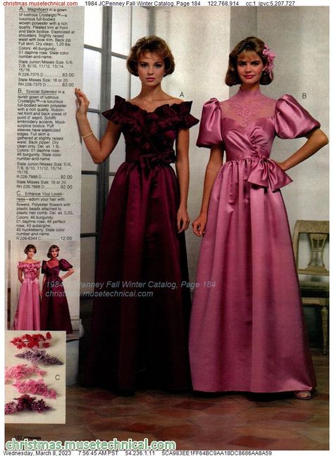 1984 JCPenney Fall Winter Catalog, Page 184 - Catalogs & Wishbooks 80s Inspired Fashion, 80s Fashion Party, Vintage Fashion 1980s, 1980 Fashion, Fashion Through The Decades, Vintage Catalog, Formal Fashion Women, Fashion 1980s, 80s Prom Dress