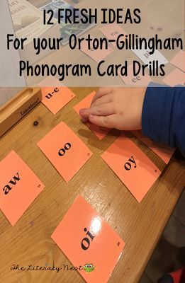 12 Fresh Ideas for Your Phonogram Card Drills while using the Orton-Gillingham approach: Ideas for the visual drill and auditory drill. Use for the Orton-Gillingha three part drill.   #ortongillingham