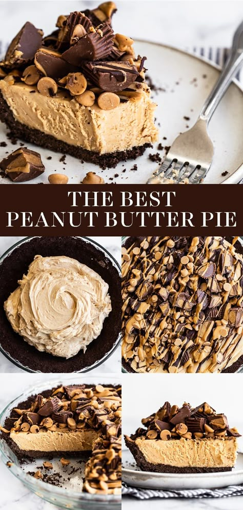 Best Peanut Butter Pie, Peanut Butter Pie Recipe, Butter Pie Recipe, Peanut Butter Dessert Recipes, Peanut Butter Desserts, Best Peanut Butter, Homemade Peanut Butter, Peanut Butter Pie, Butter Pie