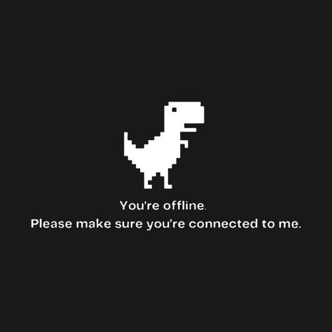 Chrome Dinosaur Offline Game - Dinosaur - T-Shirt | TeePublic Dino Chrome, Chrome Dinosaur, Dinosaur Pin, Dinosaur Hat, Label Pin, Dinosaur Mug, Offline Games, Dinosaur Posters, Dinosaur Stickers