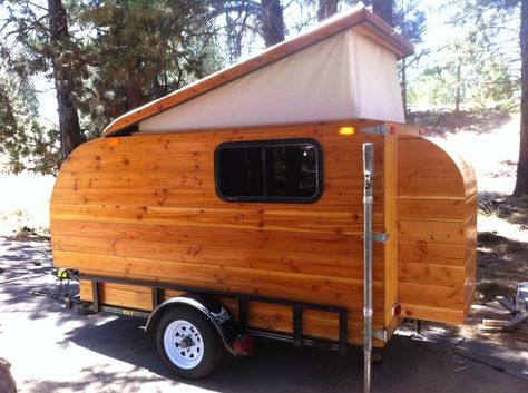 Teardrop Trailer Interior, Truckbed Camper, Homemade Camper, Diy Camper Trailer, Tiny Trailers, Tiny Camper, Micro Camper, Trailer Interior, Build A Camper