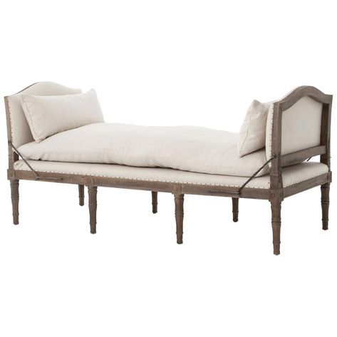 Treasured Tidbits Week 20 French Daybed, Living Room Chaise, Four Hands Furniture, French Country Furniture, Upholstered Chaise, Oak Bench, Chaise Lounge Chairs, End Of Bed Bench, Country Furniture