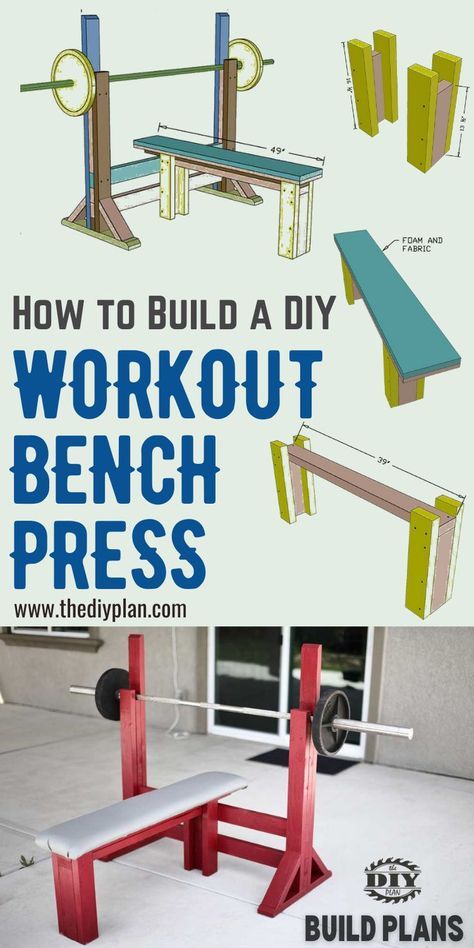 We all know that exercising is important to our health. Weight training keeps our bones strong. Build yourself a simple DIY Workout Bench Press and start exercising. I’ve created a step-by-step instruction on how to build the bench press. | Creative Woodworking Ideas | #diy #project #workoutbench #homegym #woodproject #woodworking #diyforbeginners #carpentrydiy Diy Workout Bench, Diy Exercise Equipment, Creative Woodworking Ideas, Diy Gym Equipment, Workout Bench, Start Exercising, Diy Home Gym, Creative Woodworking, Diy Gym