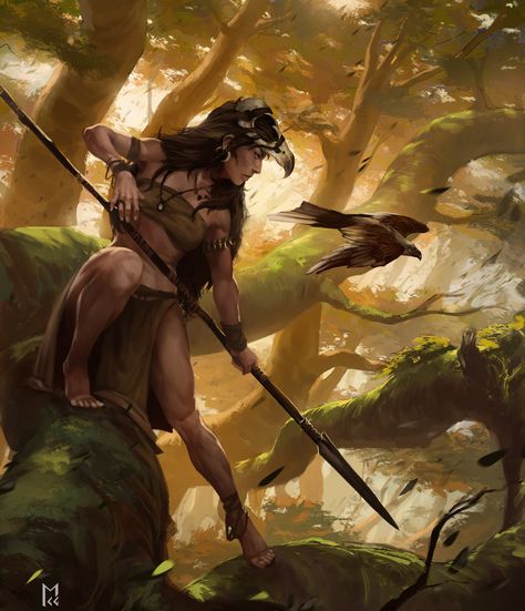 Huntress by Castaguer93 female ranger hunter warrior jungle forest armor clothes clothing fashion player character npc | Create your own roleplaying game material w/ RPG Bard: www.rpgbard.com | Writing inspiration for Dungeons and Dragons DND D&D Pathfinder PFRPG Warhammer 40k Star Wars Shadowrun Call of Cthulhu Lord of the Rings LoTR + d20 fantasy science fiction scifi horror design | Not Trusty Sword art: click artwork for source Armor Clothes, Scifi Horror, Horror Design, Jungle Forest, Heroic Fantasy, Art Et Illustration, High Fantasy, Fantasy Warrior, Arte Fantasy