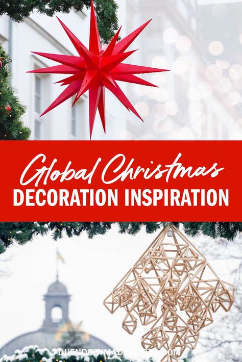 Be inspired to create by these unique Christmas decorations from different cultures around the world. Float Ideas For Parade Christmas, Christmas Crafts From Around The World, International Christmas Decorations, Christmas Around The World Party Decorations, Christmas Around The World Decorations, Christmas Around The World Party, Christmas Crafts Around The World, Around The World Christmas, Different Cultures Around The World