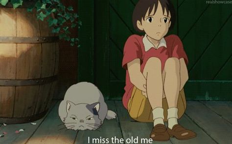 I miss the old me. Laurence Anyways, Whisper Of The Heart, Fresh Movie, Movie Lines, Ghibli Movies, Cartoon Quotes, Movie Wallpapers, Anime Screenshots, 90s Anime