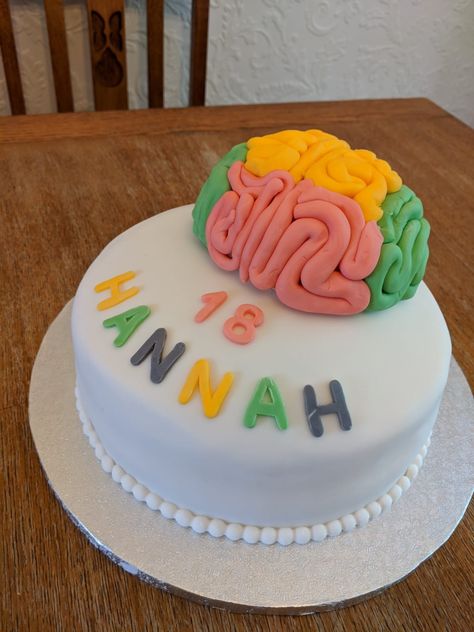 Brain psychology cake Psychology Cake, Brain Psychology, Brain Cake, 19th Birthday Cakes, About Psychology, 19th Birthday, Healthy Lifestyle Food, 21st Birthday, Pin Collection