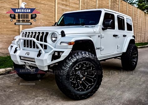 JL Series | White Raider Edition | Build Your Own Jeep | Houston, TX & Denver, CO | American Custom Jeep White Jeep Wrangler Unlimited, White Jeep Wrangler, Auto Jeep, Suv Jeep, White Jeep, Badass Jeep, Custom Jeep Wrangler, Wrangler Unlimited Sport, Wrangler Jeep