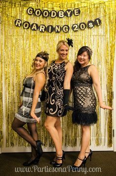 My Goodbye Roaring 20's 30th Birthday Party: photo backdrop  www.PartiesonaPenny.com Dress Up Themes, Roaring 20s Birthday Party, Roaring 20s Birthday, Il Grande Gatsby, Dirty Thirty Birthday, 30th Bday Party, 30th Birthday Bash, Big 30, 20s Party