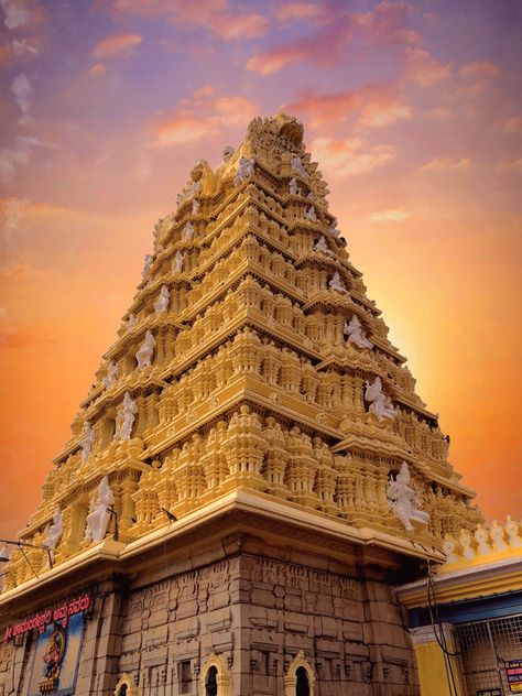 Temple . #temple #mysore #travel Mysore Chamundeshwari Images, Annavaram Temple, Chamundeshwari Devi Mysore, Rangoli Images, H Letter Images, Routine School, Devi Temple, Mysore Palace, Morning Routine School