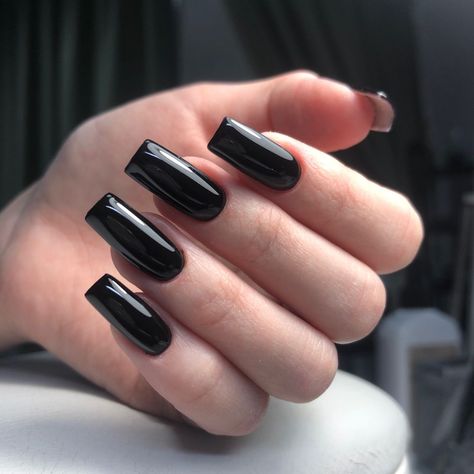 Square Medium Nails, Nails Inspiration Black, Square Nail Designs, Nails Tumblr, Instagram Nails, Acrylic Nails Coffin Short, Messaging App, Fire Nails, Dream Nails