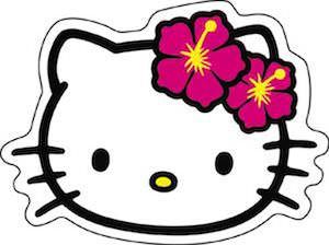 Hello Kitty Head, Hello Kitty Tattoos, Hawaiian Hibiscus, Hello Kitty Images, Hello Kitty Themes, Hello Kit, Hello Kitty Cake, Hello Kitty Party, Image 3d