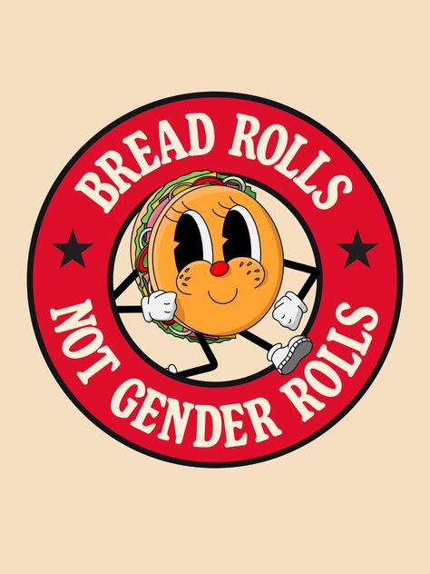 LGBT Queer Poster - Funny Pun Drag Poster, Feminist Poster, Sticker Inspo, Poster Funny, Funny Pun, Queer Art, Gender Roles, Bread Rolls, Funny Puns