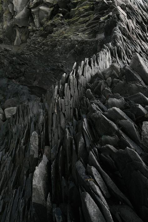 Basalt Ridge in Vik Obsidian Landscape, Mountain Rocks, Basalt Rock, Basalt Stone, Mythical Dragons, Art Rock, Black Sand, Amazing Nature, Digital Photography