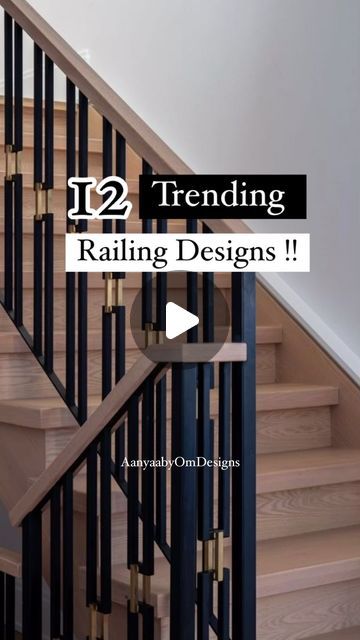 Stairs Railing Design Modern, Trending Interior Design, Stair Railing Ideas, Railing Designs, Modern Stair Railing, Stair Railing Design, Renovation Inspiration, Modern Stairs, Home Decor Modern