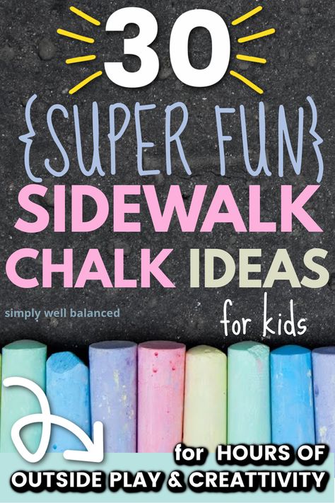 Sidewalk Chalk Art Games, Driveway Chalk Art Ideas, Outdoor Chalk Ideas, Driveway Chalk Ideas, Easy Side Walk Chalk Art For Kids, Chalk Art Kindergarten, Inspiring Chalk Art, Sidewalk Art Ideas, Sidewalk Chalk Ideas Easy