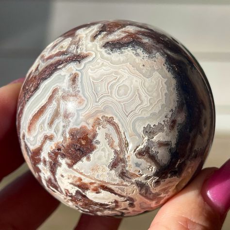 Mexican Agate Druzy Sphere | Druzy Agate | Druzy Spheres | AAA Grade Agate | Crystal Home Office decor Crystal Healing Chart, Jewellery Shop Design, Gemstone List, Gazing Ball, Fancy Lights, Crystals In The Home, Natural Sunlight, Druzy Agate, Agate Crystal