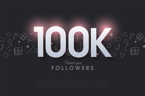 100k Followers Aesthetic, Followers Aesthetic Instagram, 100k Followers Tiktok Aesthetic, 100k Followers Instagram Aesthetic, 100k Followers Tiktok, 100 K Followers, Instagram Followers Aesthetic, Coffee Shop Logo Ideas, Shop Logo Ideas