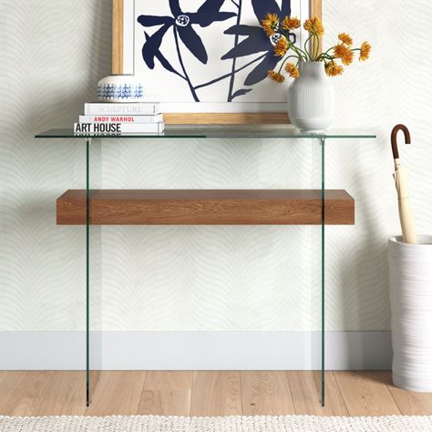 Console Table With Storage, Wood Entertainment Center, Living Room Hall, Coffee Table Size, Glass Console Table, Storage Table, Table Tv, Wayfair Furniture, Ocean Drive