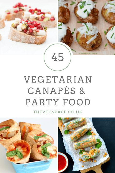 45 of the best Vegetarian Canapés & Party Food Recipes | The Veg Space Party Food Vegetarian, Vegetarian Party Snacks, Best Canapes, Vegetarian Canapes, Veg Appetizers, Vegetarian Party, Vegan Crab Cakes, Vegetarian Party Food, Party Nibbles