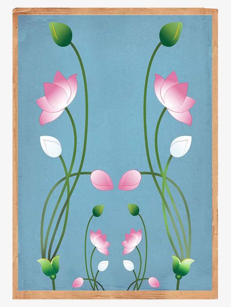 Lotus Artwork, Lotus Flower Painting, Artistic Home Decor, Indian Traditional Paintings, Lotus Painting, Lotus Print, Lotus Art, Pichwai Paintings, Live In Style