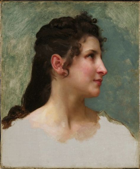 Study of a Woman's Head by William Adolphe Bouguereau (ARC) Adolphe Bouguereau, William Adolphe, Art Gallery Of Ontario, William Adolphe Bouguereau, Academic Art, Museum Of Fine Arts, Human Figure, Traditional Art, Art Reproductions