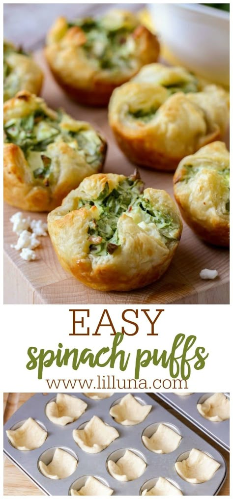 Pinwheels Puff Pastry, Spinach Puffs Recipe, Spinach Puffs, Pastry Pinwheels, Spinach Puff Pastry, Puff Pastry Pinwheels, Spinach Puff, Puff Pastry Appetizers, Pastry Appetizer