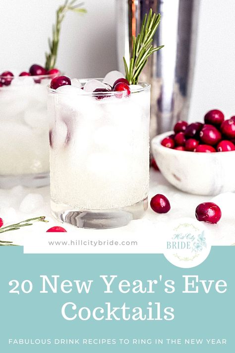 New Years Eve Beverages, New Years Mixed Drinks Alcoholic, Cocktail Recipes For New Years, Pitcher Cocktails New Years, Nye Champagne Cocktails, New Year Alcoholic Drinks, Mocktail Recipe New Years, New Year Eve Cocktails Drinks, New Years Eve Champagne Cocktails