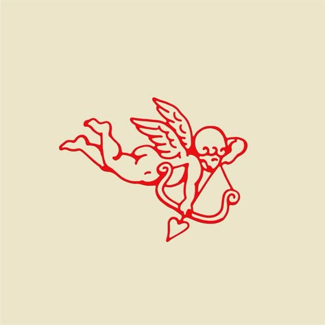 Josh Diaz (@oldboy_studio) • Instagram photos and videos Vintage Cupid Tattoo, Vintage Queer Art, Vintage Brand Logo, Cupid Logo, Cupid Illustration, Love Branding, Cupid Illustration Vintage, Angel Logo, Logo Design Vintage