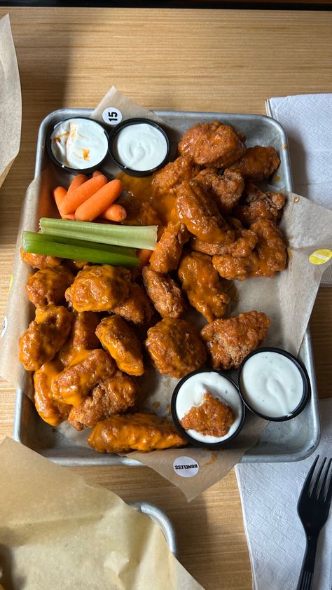 Wings Buffalo Wild Wings Aesthetic, Wings Board, Wings Boneless, Chicken Wings Buffalo, Take Out Food, Boneless Wings, Buffalo Wild, Buffalo Wild Wings, Soul Food Dinner