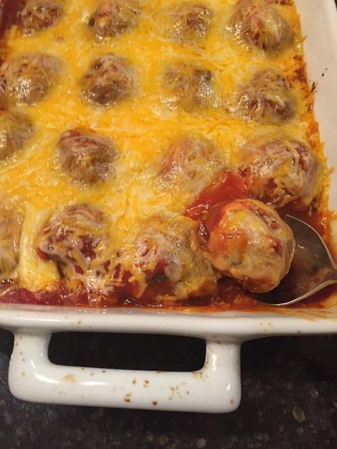 Mexican Meatballs Basic Meatball Recipe, Meatball Casserole Recipe, Frozen Meatball Recipes, Mexican Meatballs, Meatball Casserole, Meatball Recipes Easy, Homemade Enchilada Sauce, Homemade Enchiladas, Meatballs Easy