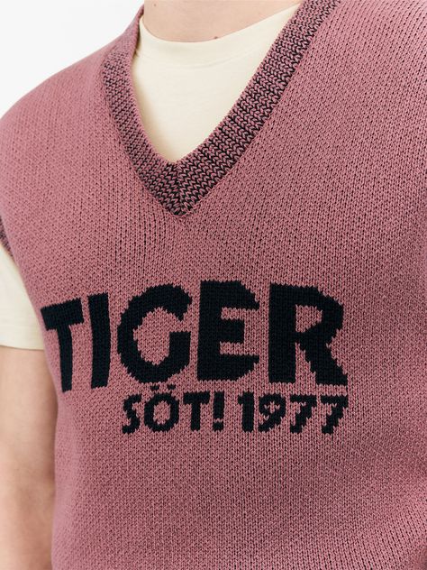 Tiger of Sweden Rosé Brown, Scandinavian Fashion, Tiger Of Sweden, Cotton Pullover, Knitwear Men, Shoes With Jeans, Retro Aesthetic, Vintage Logo, Stitch Design