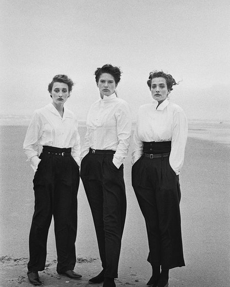 Marie-Sophie Wilson, Lynne Koester & Tatjana Patitz, Le Touquet, 1987 Tatjana Patitz, Nadja Auermann, Mode Editorials, Stephanie Seymour, Three Women, Helena Christensen, Peter Lindbergh, Milla Jovovich, Linda Evangelista