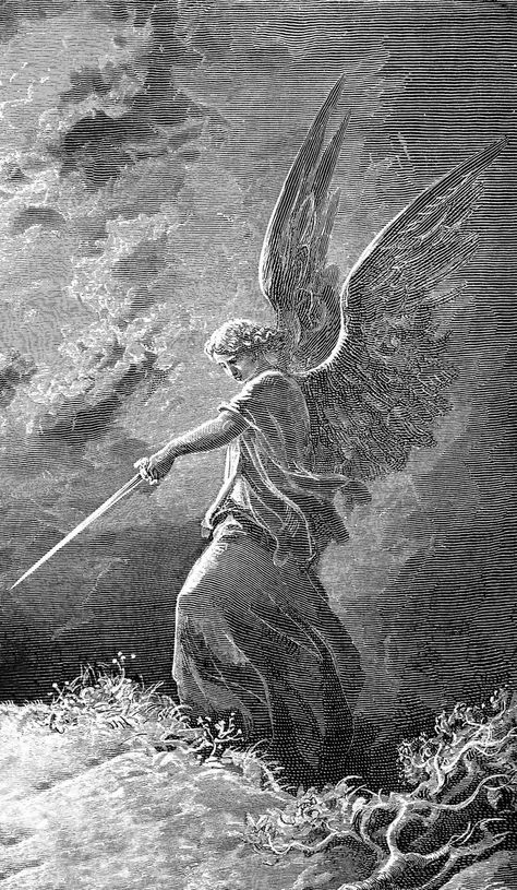 Dark Angel Astethics, Occult Art Wallpaper, Paul Gustave Doré, Arte Occulta, Rennaissance Art, Gustave Dore, Occult Art, Biblical Art, Arte Obscura