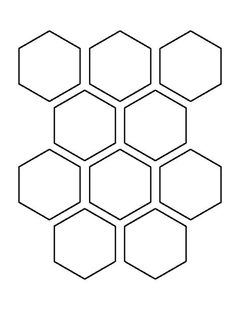 2.5 Hexagon pattern. Use the printable outline for crafts, creating stencils, scrapbooking, and more. Free PDF template to download and print at http://patternuniverse.com/download/two-and-a-half-inch-hexagon-pattern/ 2 Inch Hexagon Template Free Printable, Honeycomb Printable Free, Free Hexagon Template, Free Hexagon Printable, Hexagon Template Free Printable, Hexagon Pattern Template, Hexagon Printable, Hexagon Stencil, Hexagon Pattern Design