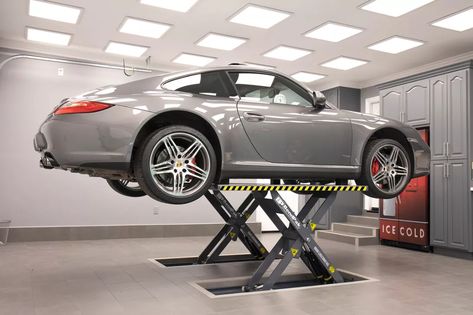 Best car lifts for home garages in 2021 - Roadshow Home Car Lift, Garage Car Lift, Portable Car Lift, Two Post Lift, Garage Lift, Car Lift, Mechanic Garage, Scissor Lift, Home Garage